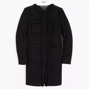 J.Crew Lady Tweed Jacket in Black Size 12